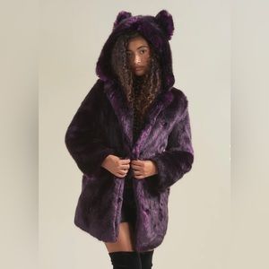 SpiritHoods Midnight Wolf Faux Fur Coat